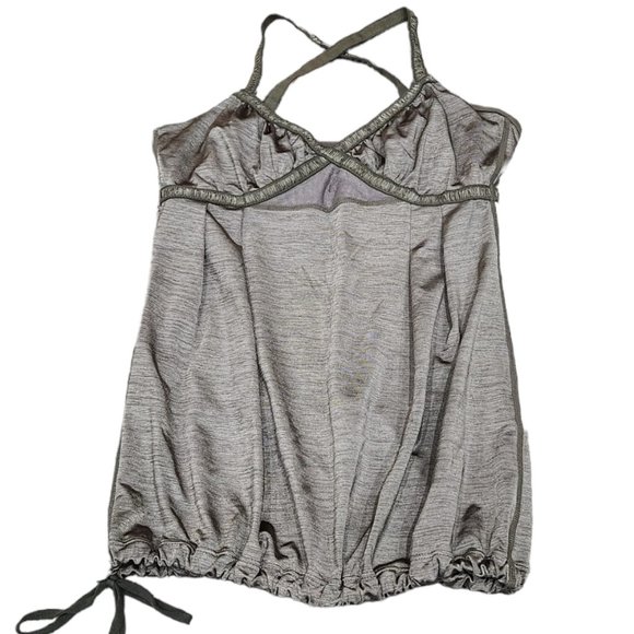 ❤️2/$18 Lululemon Athletic Goddess Green Built in Bra Tank Top Size S - Picture 1 of 6